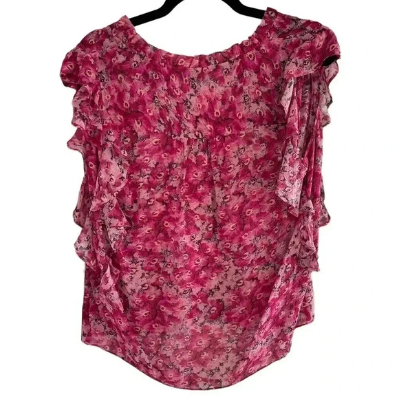 Paige Silk Genie VNeck Ruffled Blouse - Picture 11 of 12